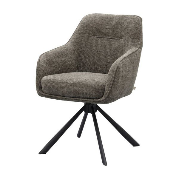 Tamno siva podstavljena blagovaonska stolica s naslonima za ruke Avola – Unique Furniture-image-2