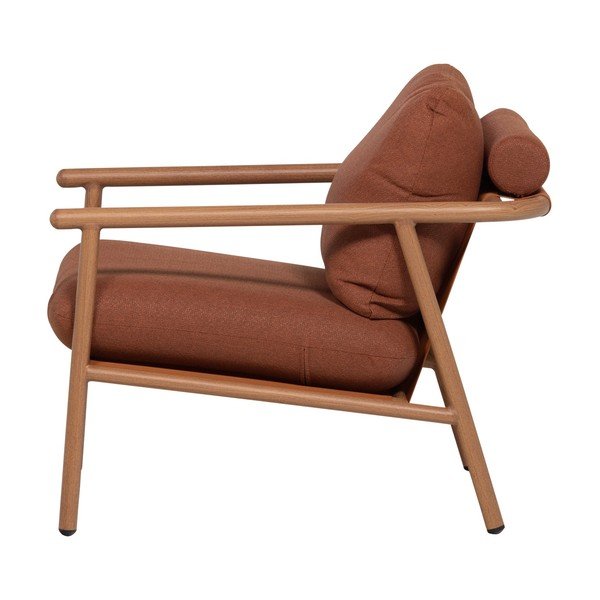 Metalna/podstavljena vrtna fotelja boja terakote Cavero – WOOOD-image-3