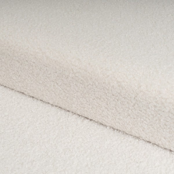 Bijeli tabure od bouclé tkanine Ecru – Casa Selección-image-1