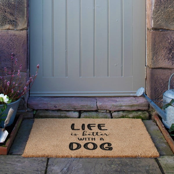 Otirač od kokosovih vlakana 60x90 cm Life Is Better With a Dog – Artsy Doormats-image-3