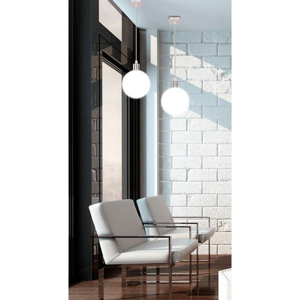 Visilica u srebrnoj boji sa staklenim sjenilom ø 15 cm Oden - Candellux Lighting-image-3