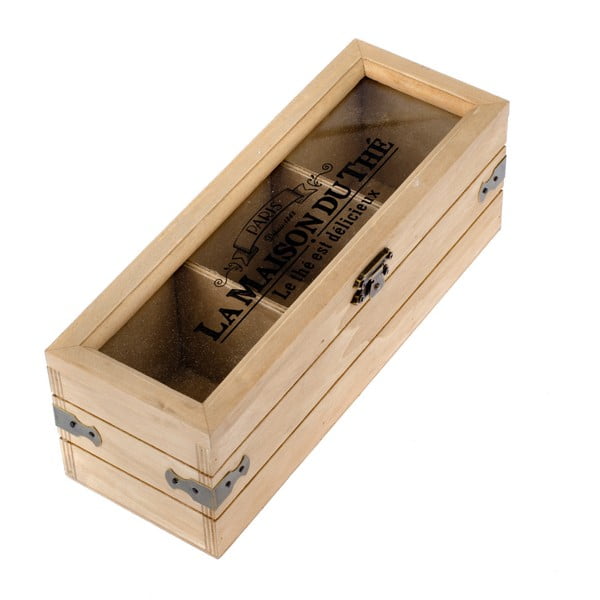 Drvena kutija s pladnjevima za čaj Dakls Rustenno