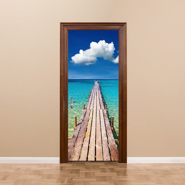Ljepljiva naljepnica za vrata Ambiance Welcome to Paradise, 83 x 204 cm