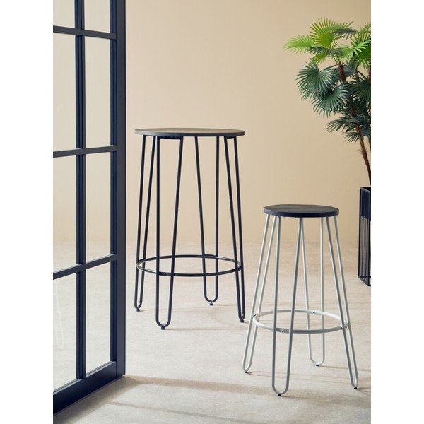 Bijela/u prirodnoj boji barska stolica od čvrstog brijesta (visine sjedala 75 cm) District – Premier Housewares-image-3