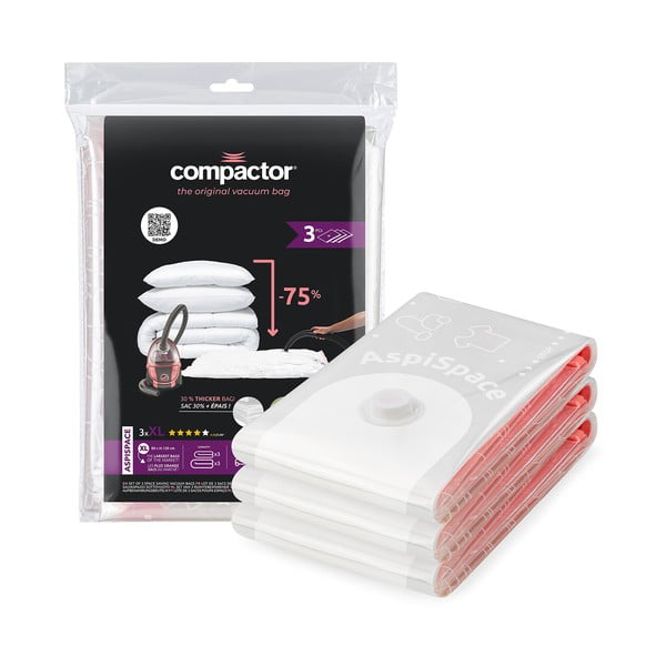 Vakuum vrećice za odjeću u setu 3 kom Vacuum XL – Compactor