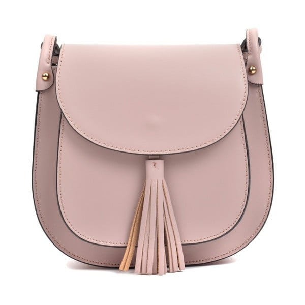 Ružičasta kožna torbica Anna Lucini Farro
