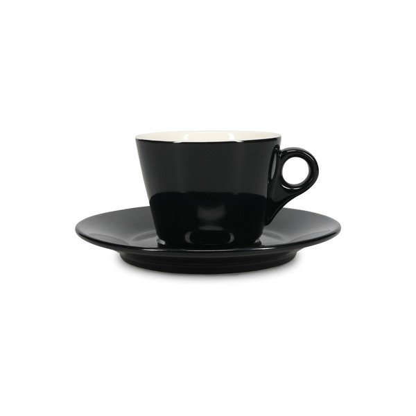Crna porculanska šalica za cappuccino 160 ml Barista – BonBistro-image-2