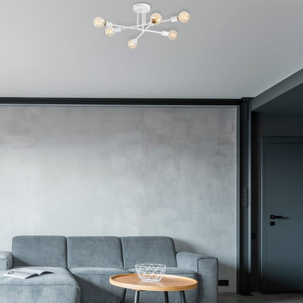 Bijela stropna svjetiljka 64x64 cm Flower – Opviq lights-image-1