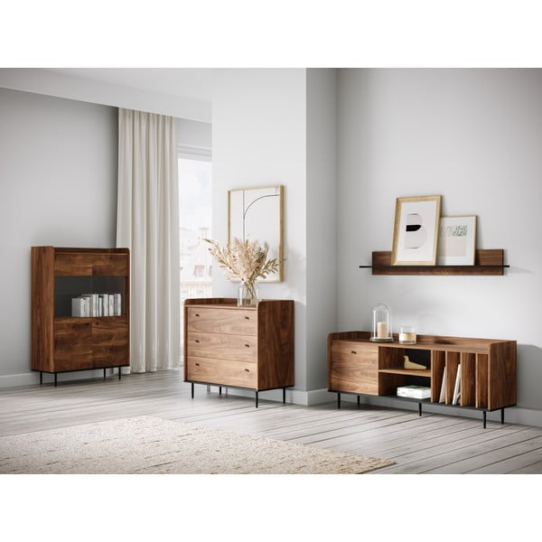 Niska komoda u dekoru oraha 90x90 cm Ely - Cosmopolitan Design-image-1