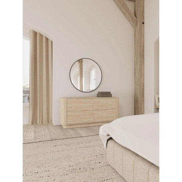 Komoda u dekoru hrasta u svijetloj prirodnoj boji 160x75x40 cm Atmore – Actona-image-1