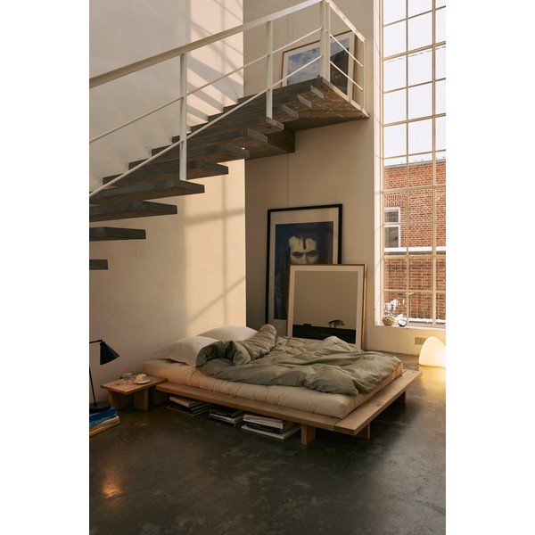 Smeđi noćni ormarić od masivnog bora Japan – Karup Design-image-4