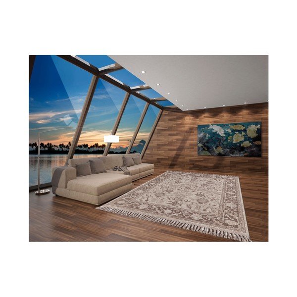 Webtappeti Gri vuneni tepih, 200 x 100 cm-image-1