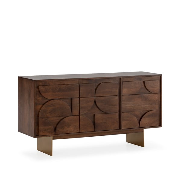 Smeđa komoda od masivnog manga 145x76x40 cm Trisha – MOME-image-2