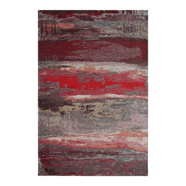 Eko tepisi crveni apstrakt, 80 x 300 cm