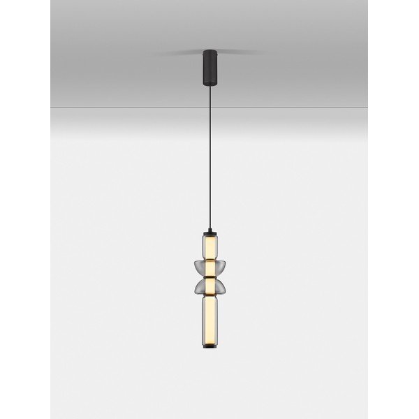 Siva staklena LED viseća svjetiljka s mogućnosti zatamnjivanja ø 12 cm Ulon – Nova Luce-image-3