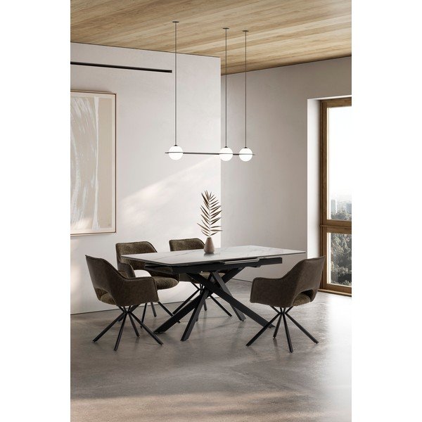 Zelene podstavljene blagovaonske stolice u setu s naslonima za ruke 2 kom Mariel – Marckeric-image-2