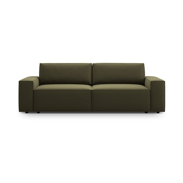 Zelena baršunasti sklopiva/s prostorom za odlaganje sofa 247 cm Jodie – Micadoni 