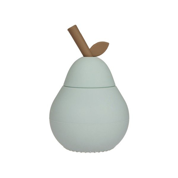 Mentol zelena silikonska dječja šalica Pear – OYOY Mini
