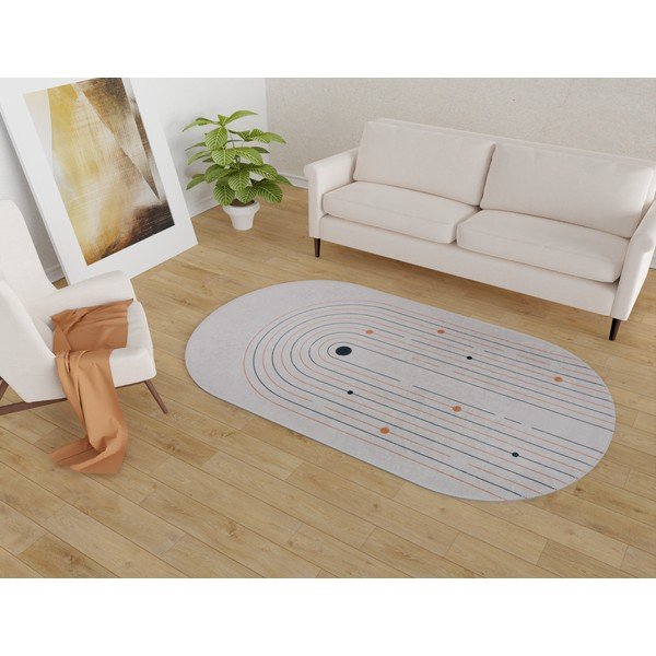 Krem perivi tepih 80x120 cm Oval – Vitaus-image-1