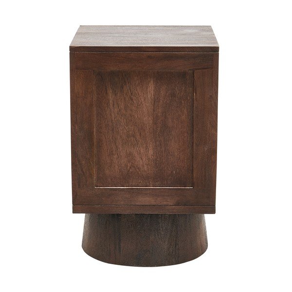 Tamno smeđi noćni ormarić od masivnog manga Crumble – WOOOD-image-4