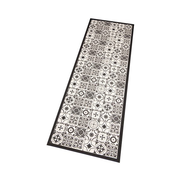 Crno-bijeli gazište od vinila Zala Living Kaja, 47 x 140 cm-image-2