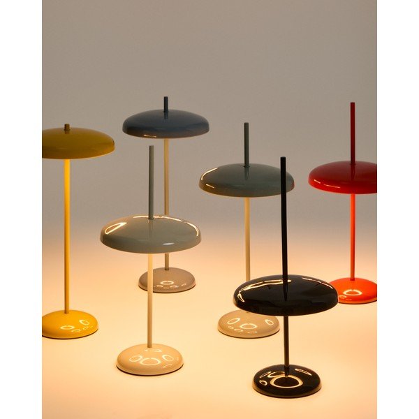 Plava LED stolna lampa s mogućnosti zatamnjivanja s metalnim sjenilom (visina 35 cm) Porte – Kave Home-image-2