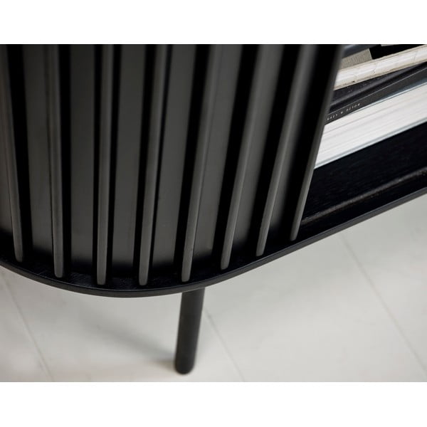 Crni ormarić u dekoru hrasta 125x110 cm Siena – Unique Furniture-image-1