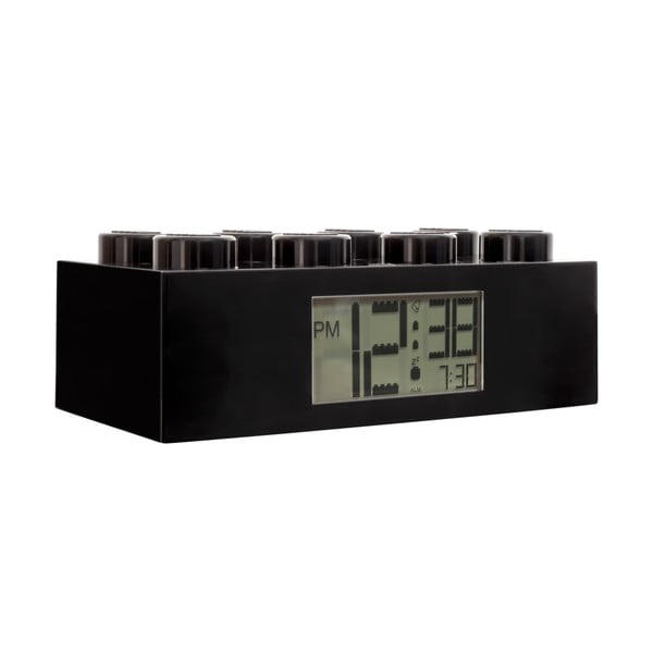 Crni digitalni sat s LEGO® Brick budilicom-image-2