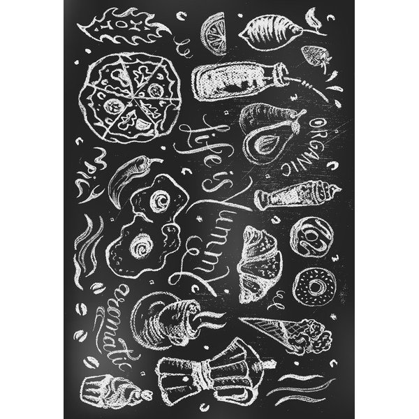 Crna periva staza 80x200 cm Life Is Yummy – Vitaus