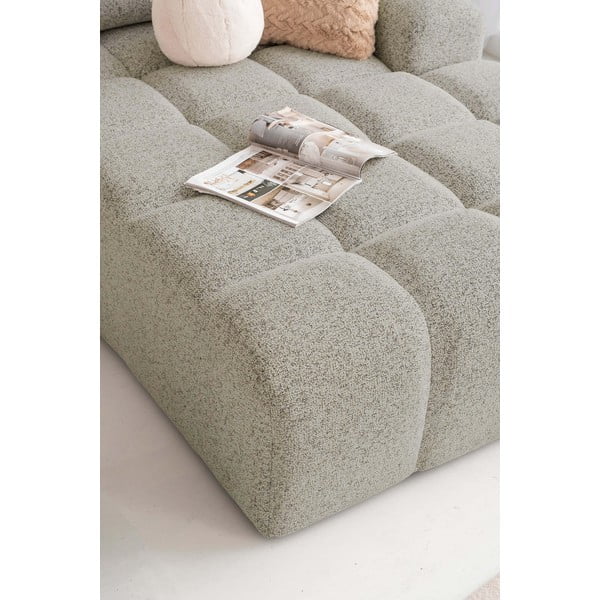 Svjetlo smeđa sklopiva/s prostorom za odlaganje kutna garnitura (s desnim kutom) Lulu – Miuform-image-3