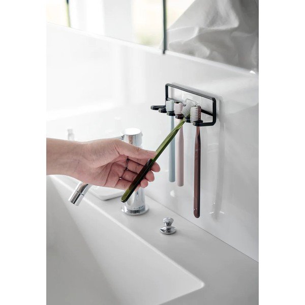 Crni metalni samoljepljiv držač za četkice za zube Film Hook – YAMAZAKI-image-2