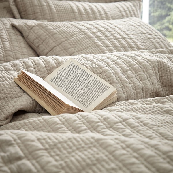 Bež posteljina za bračni krevet 200x200 cm Tamba Stripe – Pineapple Elephant-image-3