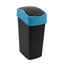 Crna/plava plastična kanta za smeće za odvojeni otpad 45 l Flip Bin – Curver