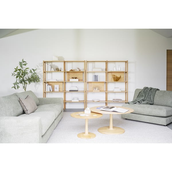 Okrugao stolić za kavu u dekoru hrasta u prirodnoj boji 90x90 cm Hobart – Rowico-image-4