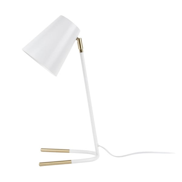 Bijela stolna svjetiljka s detaljima u zlatnoj boji Leitmotiv Noble
