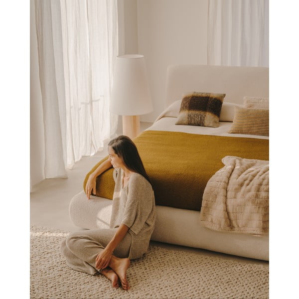 Vunena/od mješavina vlakana pletena deka 130x170 cm Melany – Kave Home-image-3