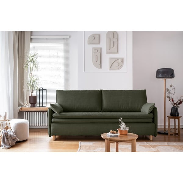Zelena sklopiva sofa 207 cm Simon – Miuform-image-1