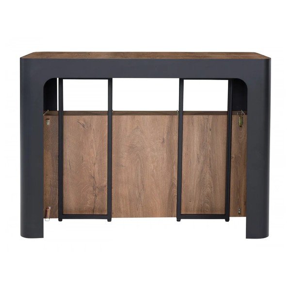Crni/u prirodnoj boji pomoćni stol 50x110 cm Albane – Bobochic Paris