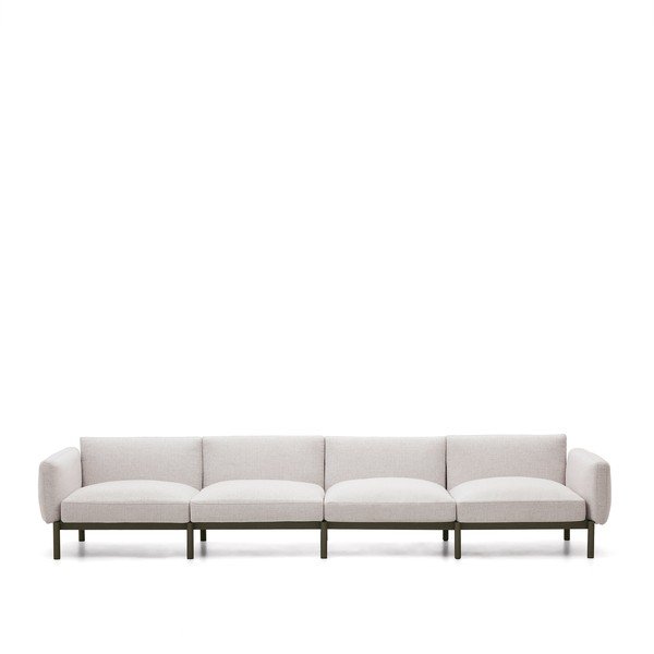 Svijetlo sivi vrtni modularni kauč 370 cm Sorells – Kave Home