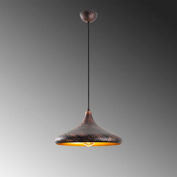 Crna/u bakrenoj boji viseća svjetiljka s metalnim sjenilom ø 34 cm Barek – Opviq lights