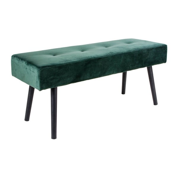 Tamno zelena podstavljena klupa s baršunastim pokrivačem House Nordic Skiby, 100 x 35 cm-image-2