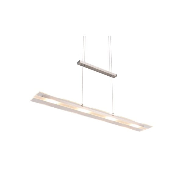 Siva LED viseća svjetiljka sa staklenim sjenilom Milos – Reality-image-4