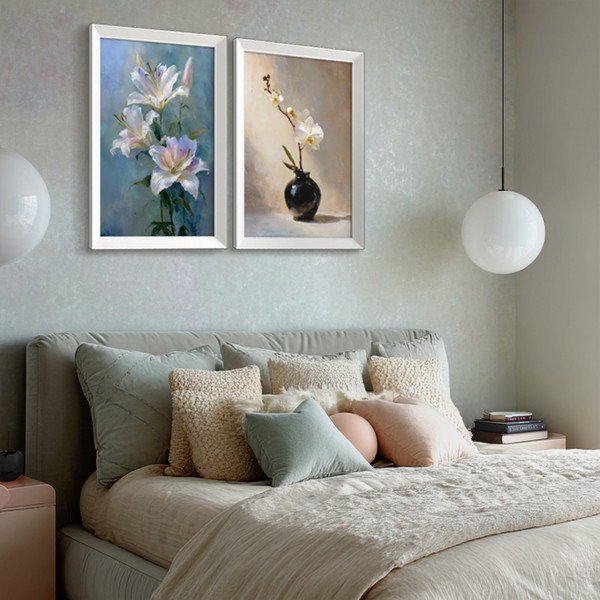 Tiskana slika s okvirom 56x75 cm Lilies – Styler-image-1