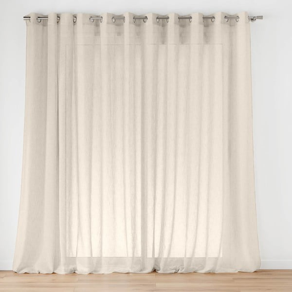 Prozirna zavjesa u prirodnoj boji 400x240 cm Carlin – douceur d'intérieur