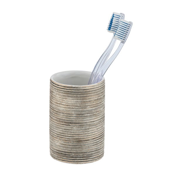 Smeđa keramička čaša za četkice za zube Wenko Fedio-image-1
