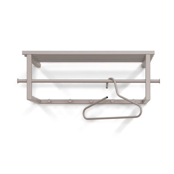 Smeđe-siva metalna zidna vješalica s policom 76 cm Marco – Spinder Design-image-2