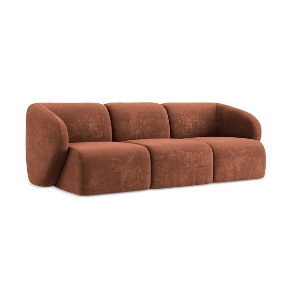 Sofa od šenila boja terakote 244 cm Lani – Makamii-image-1