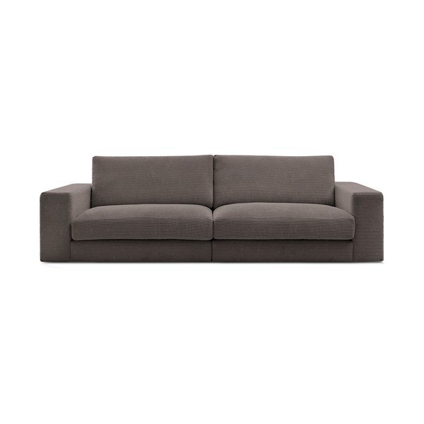Smeđe-siva sofa od samta 274 cm Leonard – Bobochic Paris