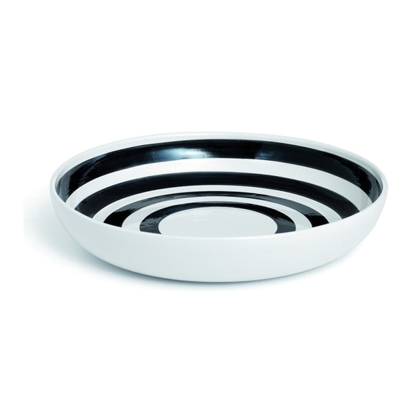Crno-bijeli zemljani tanjur Kähler Design Omaggio, ⌀ 30 cm