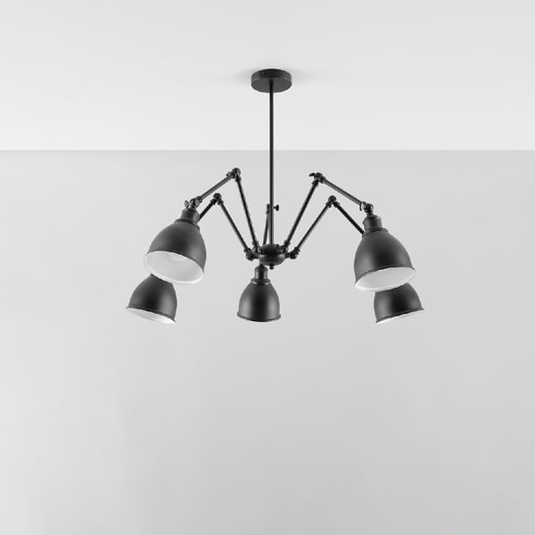 Crna visilica s metalnim sjenilom 70x70 cm Matilda Shade - Sollux-image-2